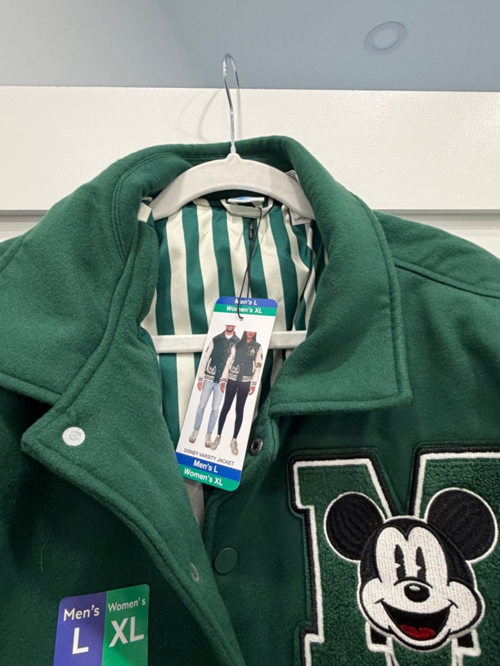 Disney Adult Unisex Varsity Jacket Mickey Mouse New With Tag Women’s and Men’s - Picture 2 of 8